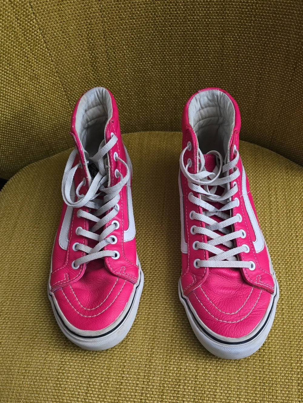 Vans Leathee Sk8-Hi Neon High-Top Sneakers 7